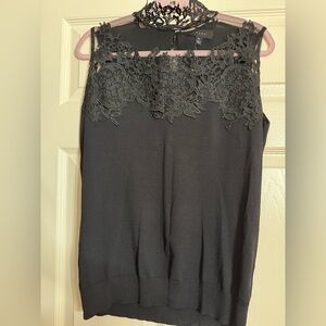 A diva Elegant Black Lace Women's Top